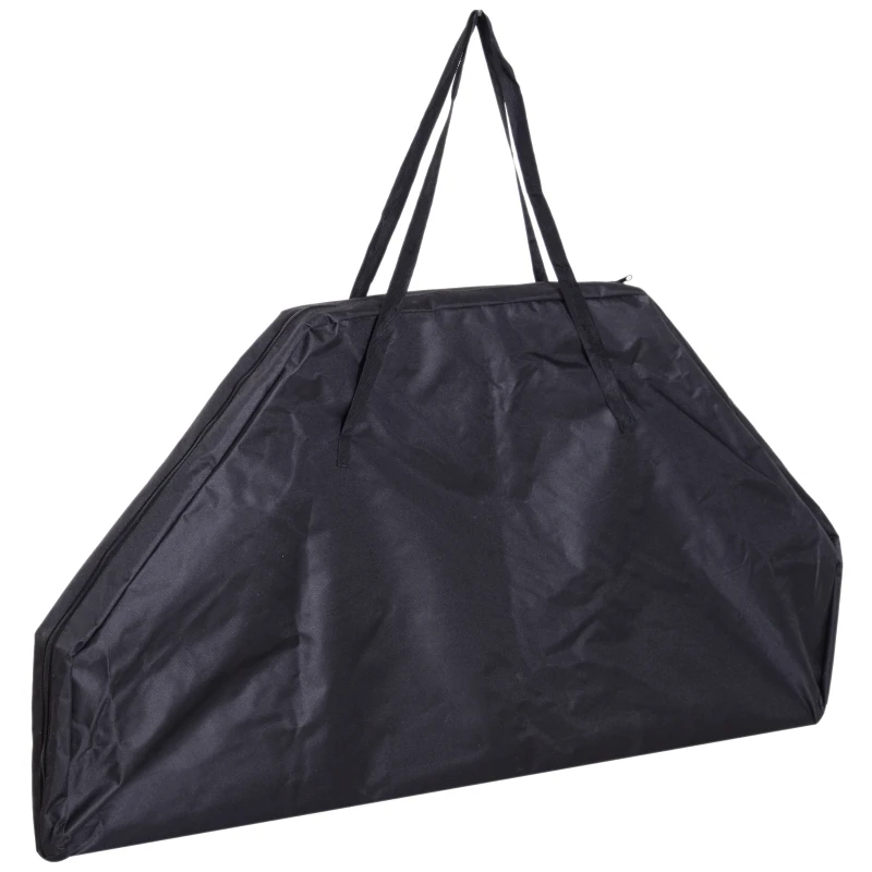 Open Box HomCom 48" Deluxe Foldable Poker Table Game Tabletop with Carrying Bag