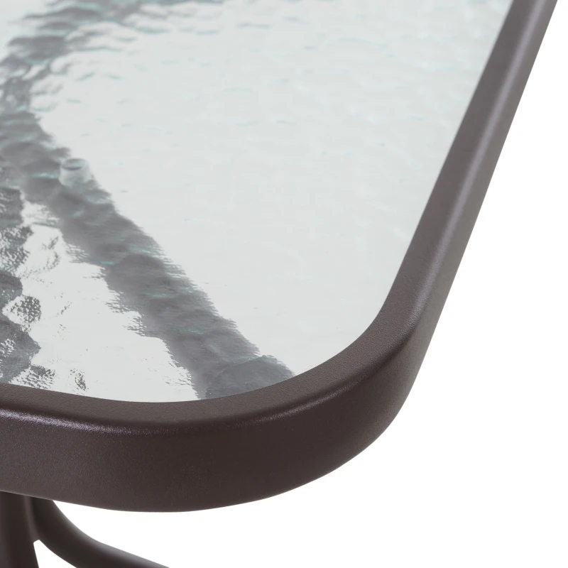 Outsunny 3-Piece Outdoor Rocking Chair and Table Set, Sling Fabric Glider for Patio, Garden Relaxation