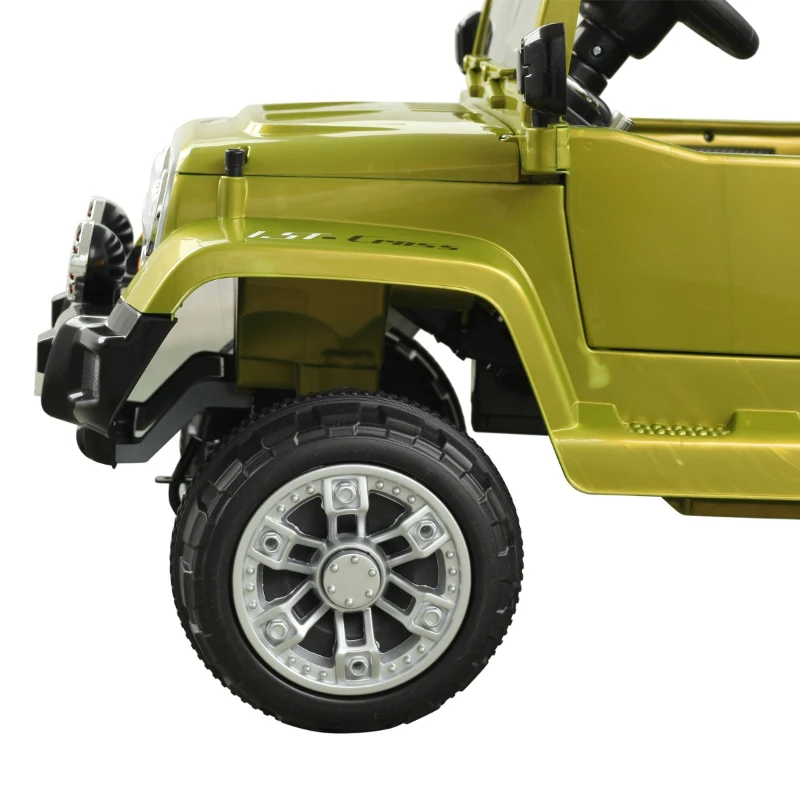 Aosom Ride On Car Off Road Truck SUV 12V Kids Electric Battery Powered Off Road Truck with Remote Control and MP3, Adjustable Speed, Green