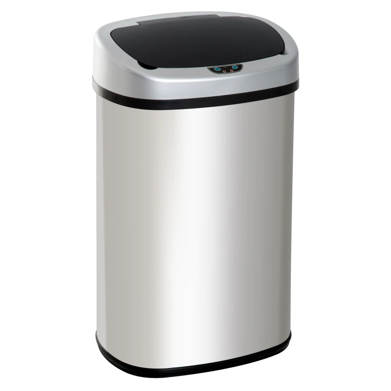 HomCom 48L / 12.5 Gallon Stainless Steel Automatic Motion Sensor Trash Can