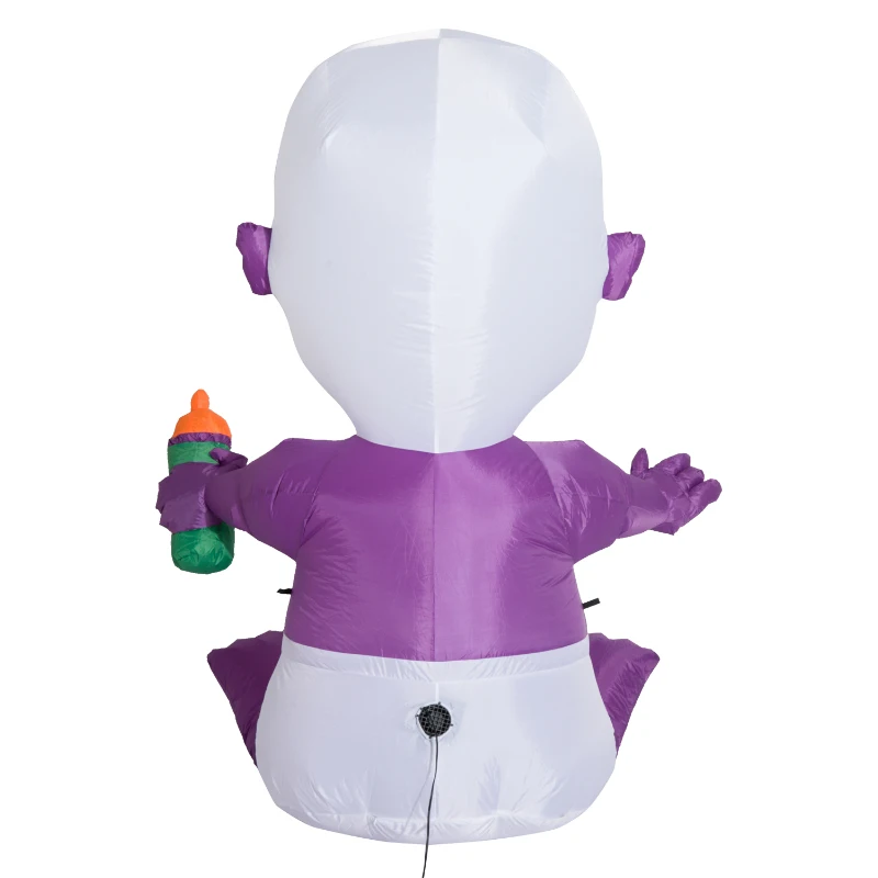 HomCom 5’ Outdoor Inflatable Inflatable Halloween Decoration - Spooky Baby with Bottle