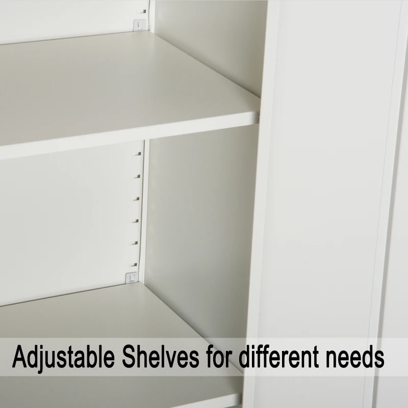 Vinsetto 72” Tall Steel Large Freestanding Commercial Warehouse Utility Storage Cabinet - Cream White