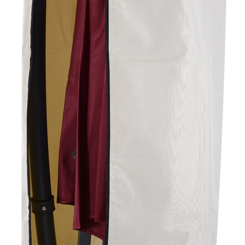 Outsunny Patio Outdoor All-Weather Protective Umbrella Cover Zipper Waterproof Fits 10 ft to 13ft Parasol