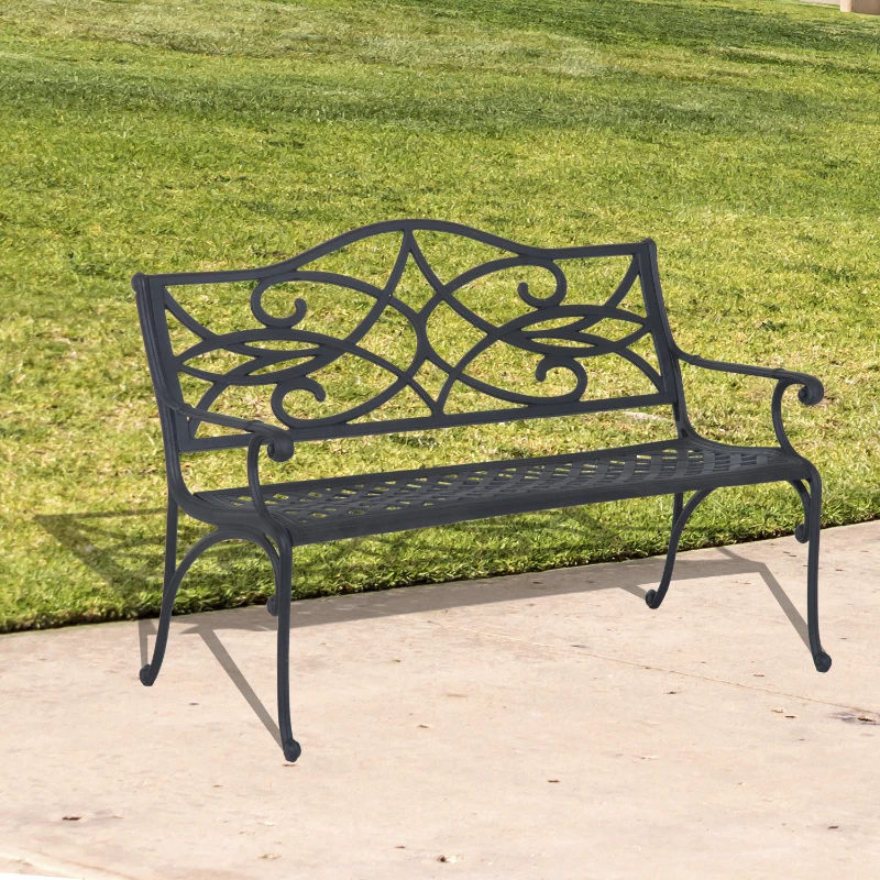 Outsunny 49" Decorative Outdoor Garden Bench