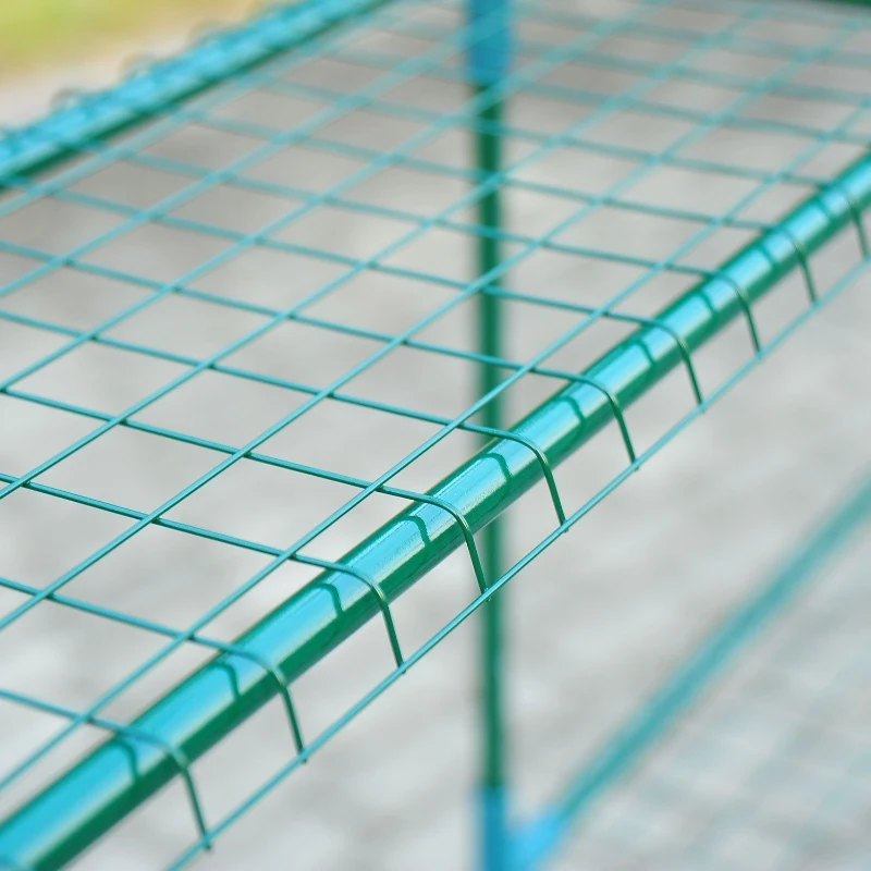 Outsunny 5' x 5' x 6' 3-Tier 8 Shelf Outdoor Portable Hobby Greenhouse Walk-In Garden Greenhouse Kit with Cover