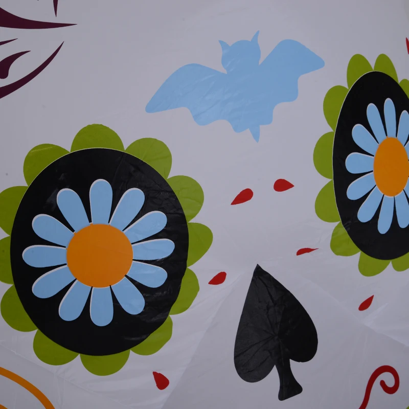 HomCom 4' LED Outdoor Halloween Inflatable Decoration - Day of the Dead Sugar Skull