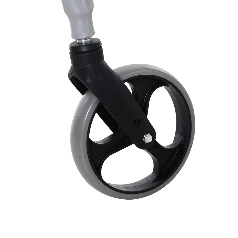 HOMCOM Aluminum Rollator Walker for Seniors Get Outside with 4 Large Wheels & Brakes and Foldable Design