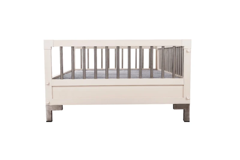 New Age Pet Raised Dog Bed with Memory Foam Cushion - Antique White Large