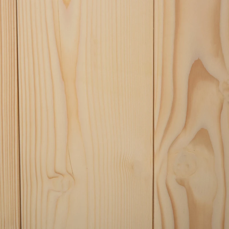 HOMCOM 7' H x 3.5' W Sturdy Sliding Barn Door, Unfinished Solid Spruce Wood Frame with Pre-Drilled Holes