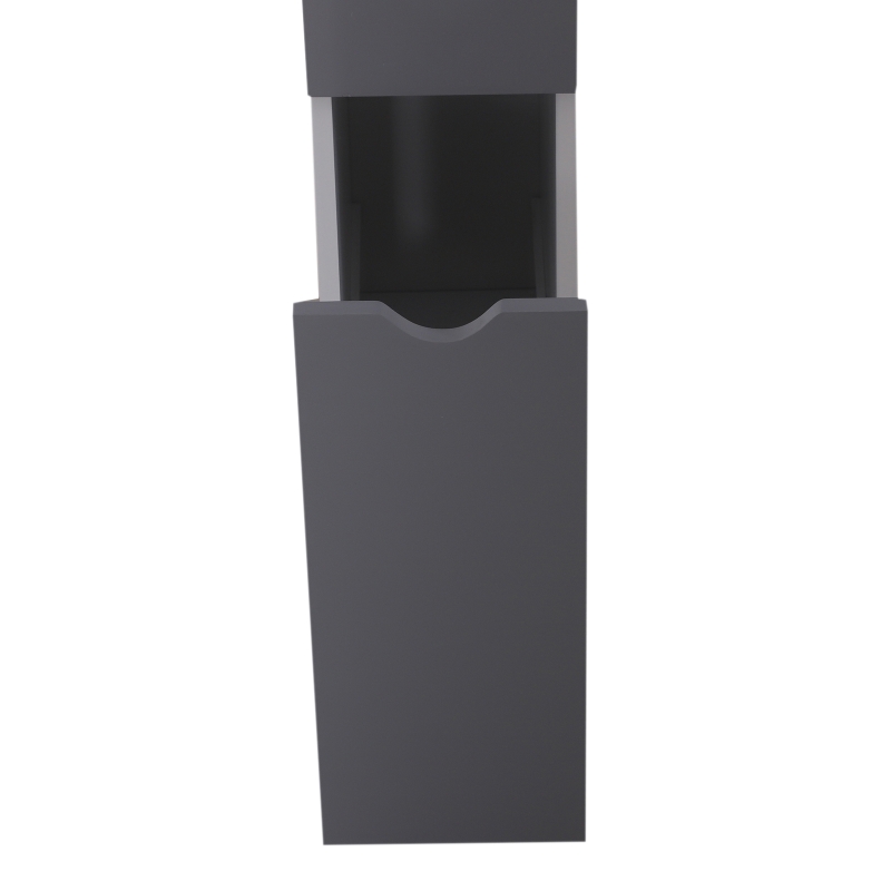 HOMCOM 54" Tall Bathroom Linen Tower, Freestanding Storage Cabinet with 2-Tier Shelf and Drawers, White