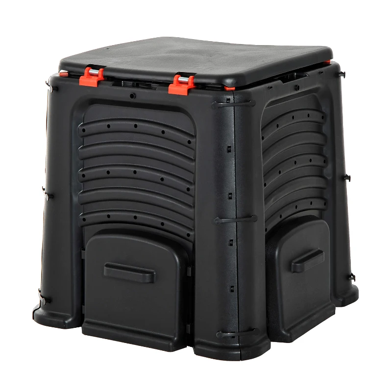 Outsunny 400L Organic Waste Compost Bin - Black