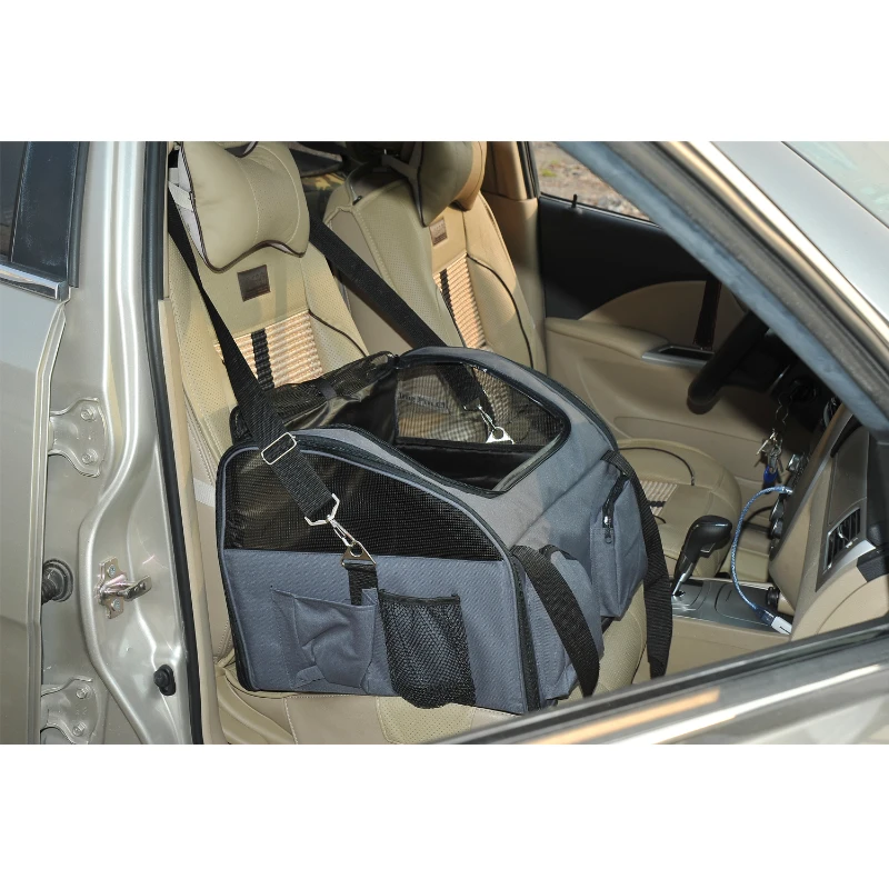 Pawhut 15” Pet Travel Carrier for Cats & Dogs – Gray