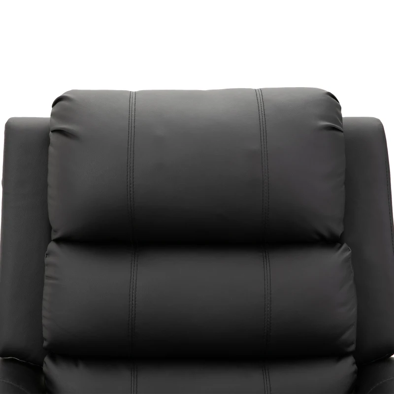 HOMCOM Power Lift Chair Heated Vibrating Massage Recliner Sofa with Remote PU Black