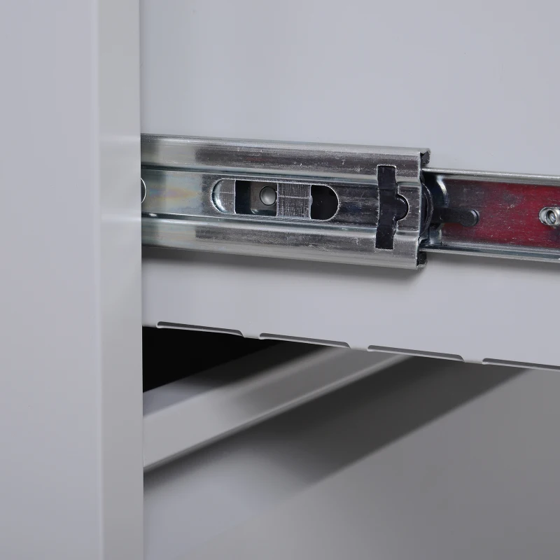 Vinsetto 2 Drawer File Cabinet Metal Storage Chest Home Office - Grey