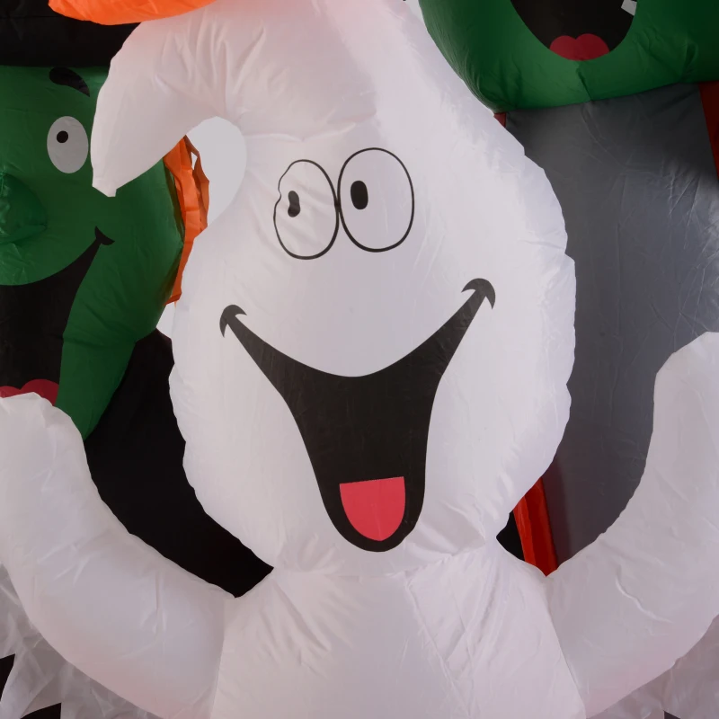 HomCom 5' LED Outdoor Halloween Inflatable Decoration - Monster Pumpkin Party