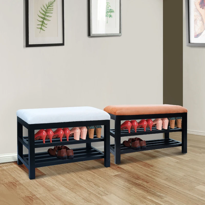 HomCom 31" Compact Wooden Entryway Shoe Organizer Storage Bench - Cream White