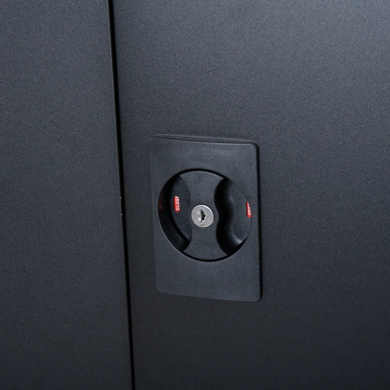 Vinsetto 72” Tall Steel Large Freestanding Commercial Warehouse Utility Storage Cabinet - Black