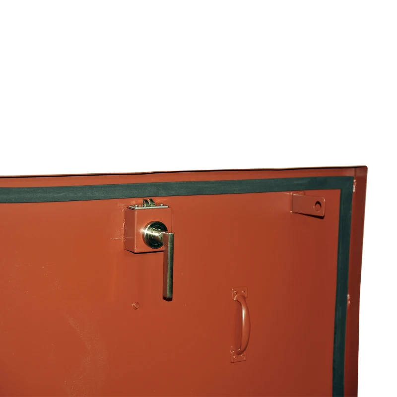 HomCom 30" x 36" Industrial Galvanized Steel Roof Hatch – Red