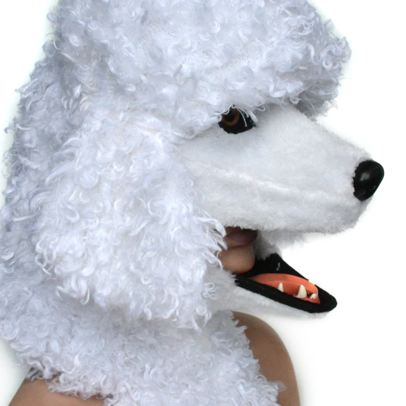 HomCom Poodle Dog Costume Mouth Mover Mask