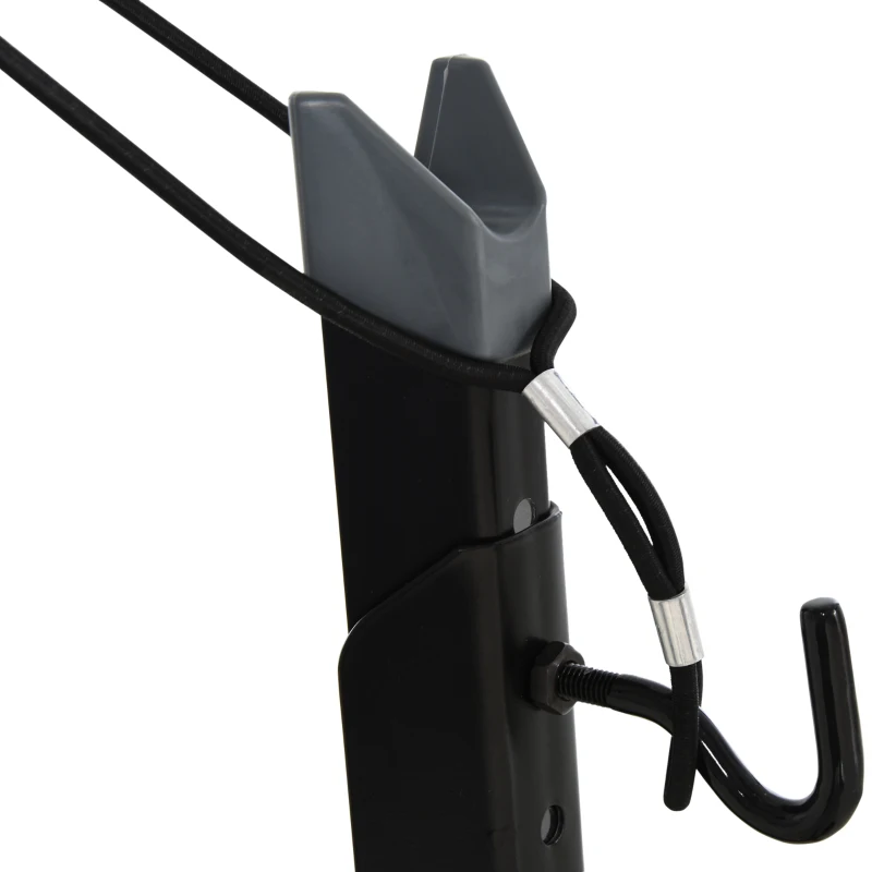 Soozier Adjustable Bike Storage Rack Stand Vertical Dual-Use Metal Frame - Black