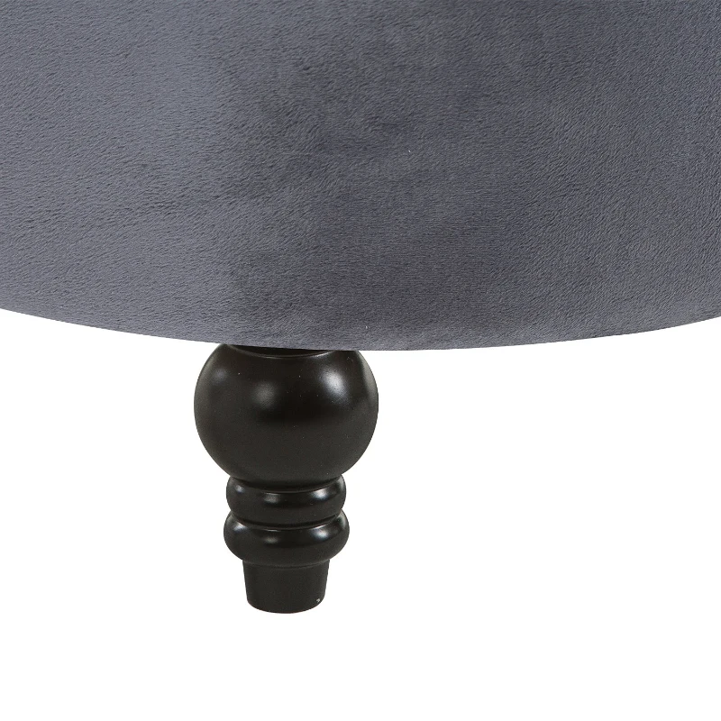 HOMCOM Retro High Back Armless Chair, Button-Tufted, Thick Padding, Royal Design for Living Room, Bedroom