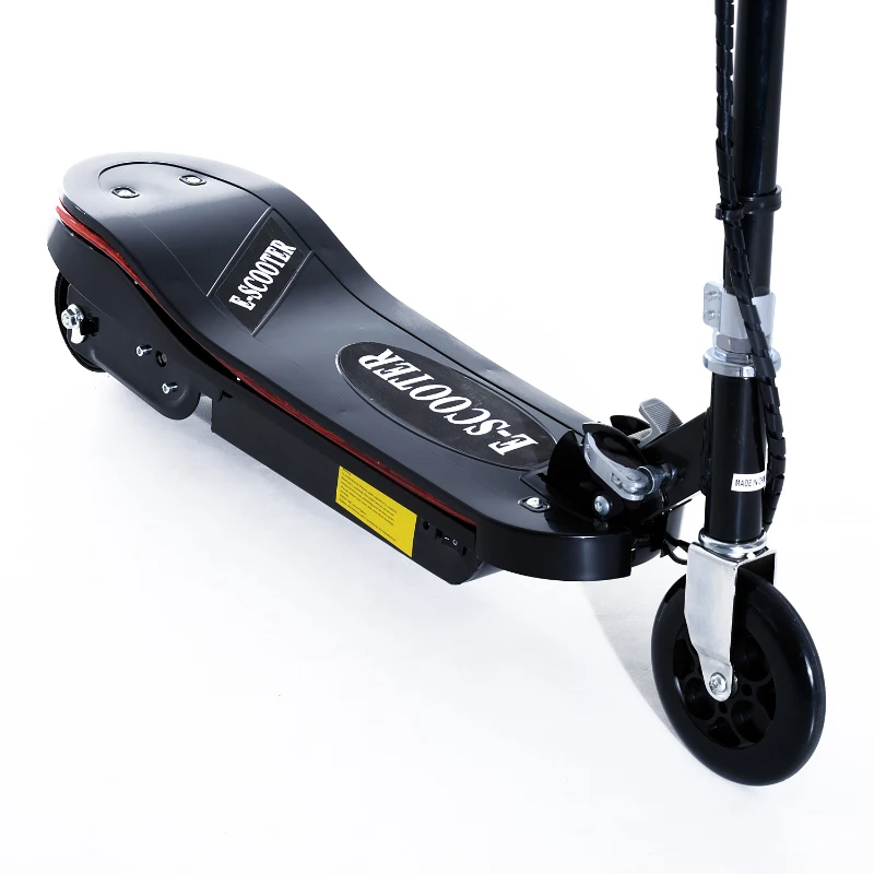 Aosom Black High-Powered 120W Motorized Kids Folding Electric Scooter with LED Lights