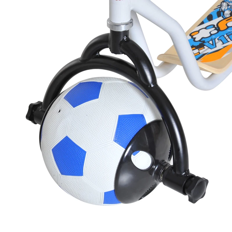 Qaba Balance Scooter for Kids with Soccer Ball Tires - Blue and Black