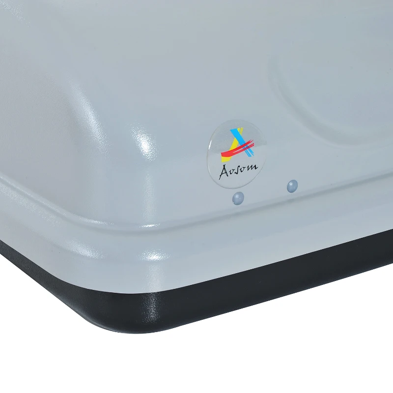 Aosom 7 Cubic Feet Cargo Box - Hard-Shell Rooftop Rack Luggage Carrier