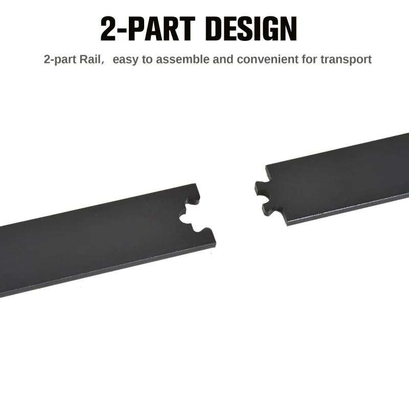 HomCom 6.6' Carbon Steel Industrial Wheel Sliding Interior Barn Door Hardware Kit - Frost Black