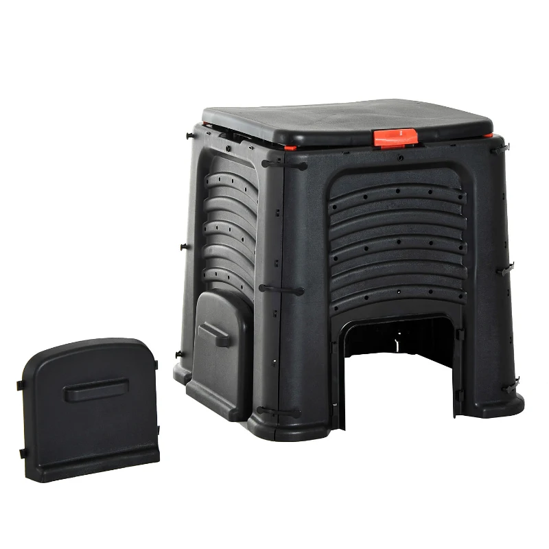 Outsunny 400L Organic Waste Compost Bin - Black