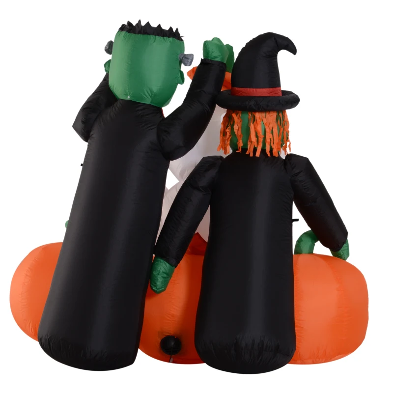 HomCom 5' LED Outdoor Halloween Inflatable Decoration - Monster Pumpkin Party