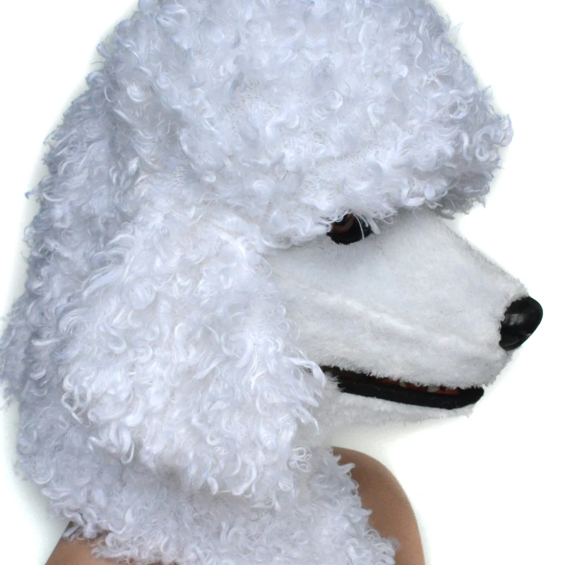 HomCom Poodle Dog Costume Mouth Mover Mask
