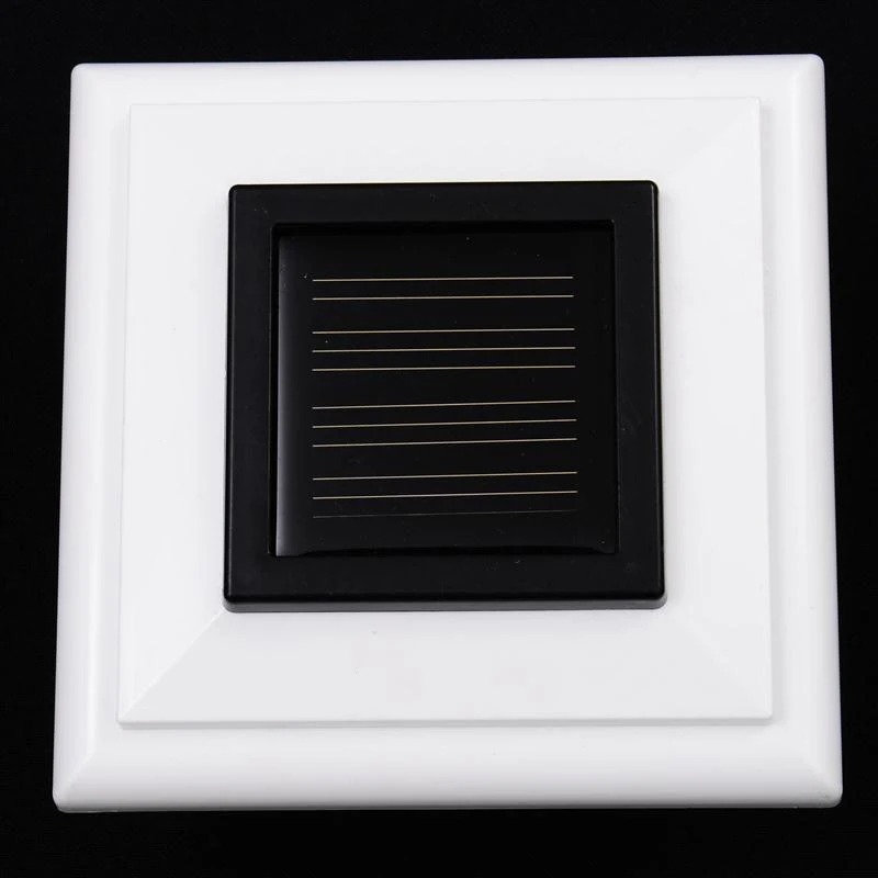 Outsunny Solar Powered LED Lamp Path Light Deck Garden Fence Post Cap - White