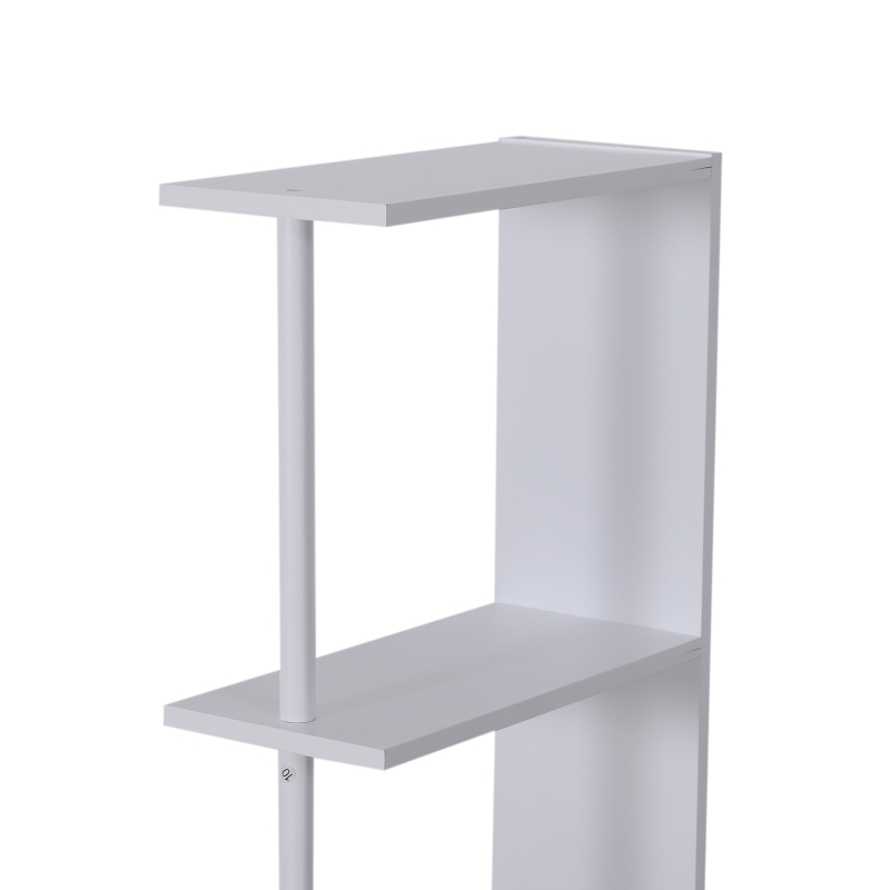 HOMCOM 54" Tall Bathroom Linen Tower, Freestanding Storage Cabinet with 2-Tier Shelf and Drawers, White