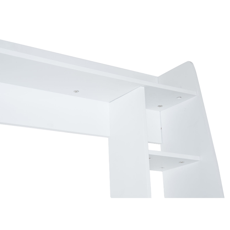 HomCom Floating Wall Mount Office Computer Desk with Storage - White