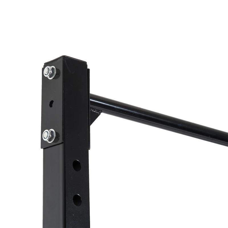 Soozier Adjustable Upper Body Strength Training Power Rack Exercise Stand - Black