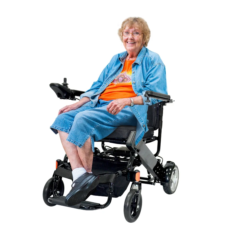 HomCom Lightweight Portable Folding Collapsible Electric Mobility Wheelchair