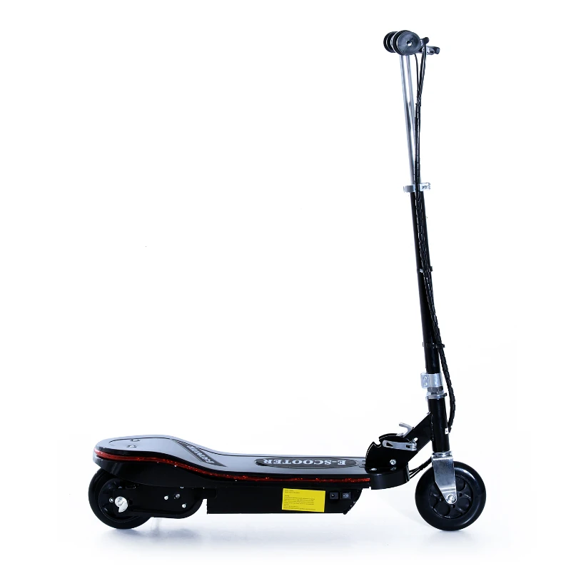 Aosom Black High-Powered 120W Motorized Kids Folding Electric Scooter with LED Lights