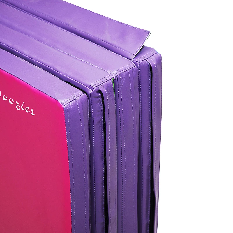 Soozier 6' x 4' x 2" PU Leather Folding Gymnastics / Martial Arts Mat - Pastels