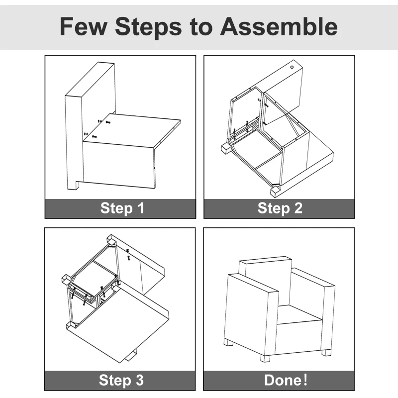 Outsunny Rattan Wicker Sofa Patio Chair w/ Weather-Resistance & Washable Cushion Cover - Pool/Patio/Spa