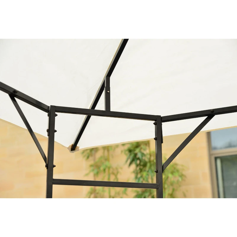 Outsunny 10' x 10' Outdoor Gazebo Canopy, Modern Design with Weather-Resistant Roof - Elegant Shelter for Garden & Patio