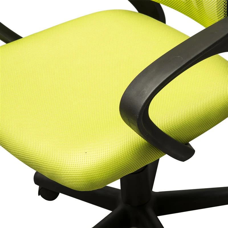 HomCom Adjustable Mesh Mid Back Computer Desk Office Task Chair - Lime Green