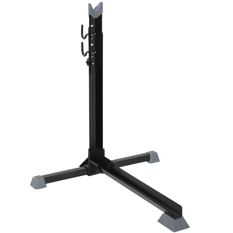 Soozier Adjustable Bike Storage Rack Stand Vertical Dual-Use Metal Frame - Black