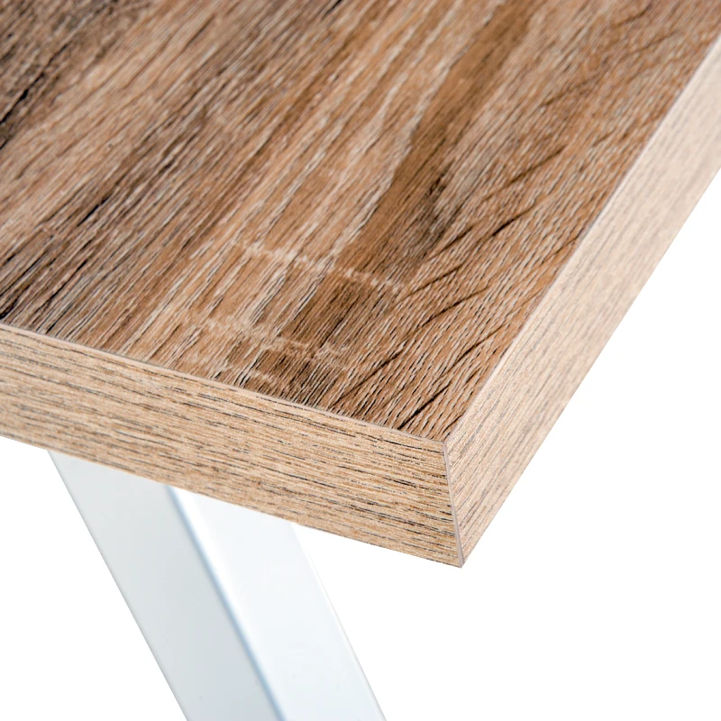 HomCom 47" Wood and Steel Modern Computer Desk - Oak / White