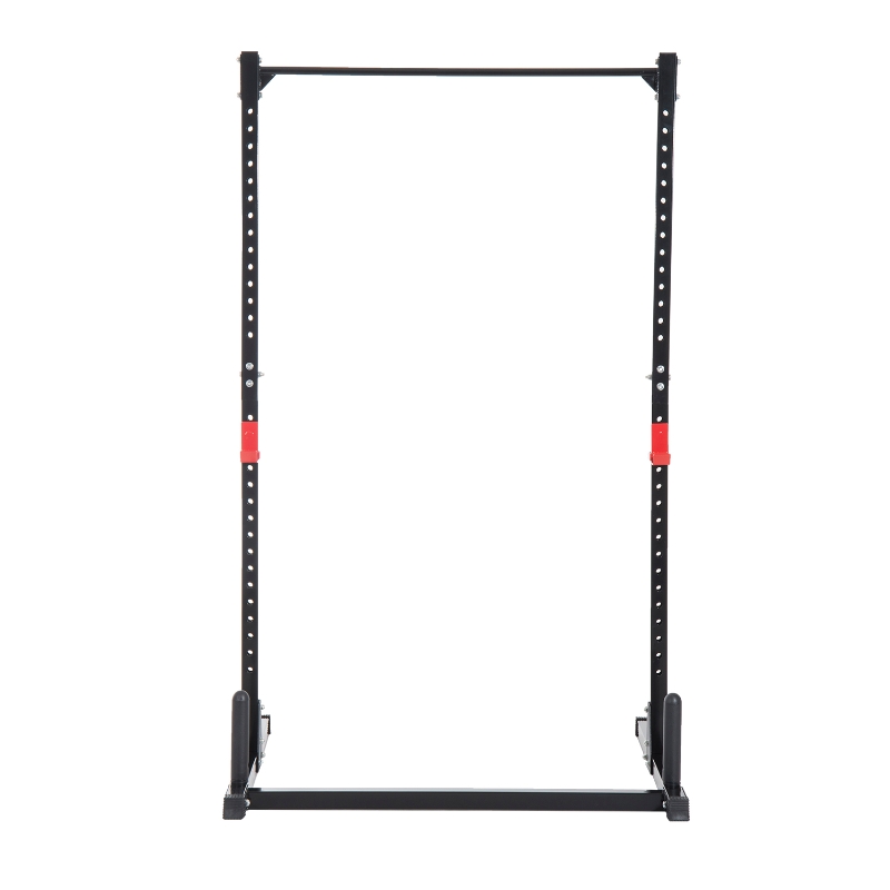 Soozier Adjustable Upper Body Strength Training Power Rack Exercise Stand - Black