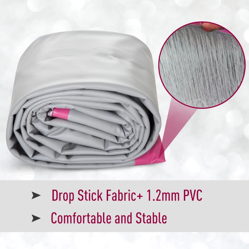 Soozier Gym Exercise Mat 10' Air Track with Pump - Light Grey/Pink