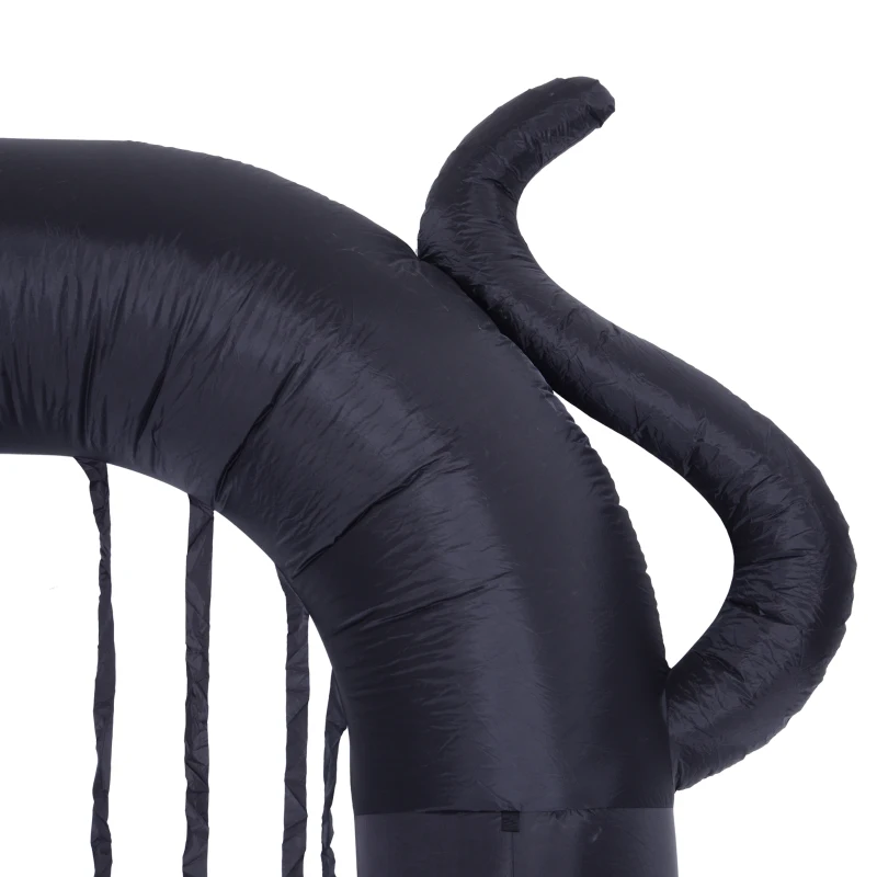 HOMCOM 9’ Outdoor Inflatable Halloween Arch - Creepy Black Cat