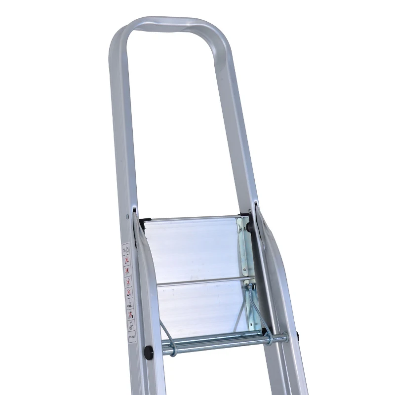 HomCom 5-Step Folding Aluminum Step Stool Ladder