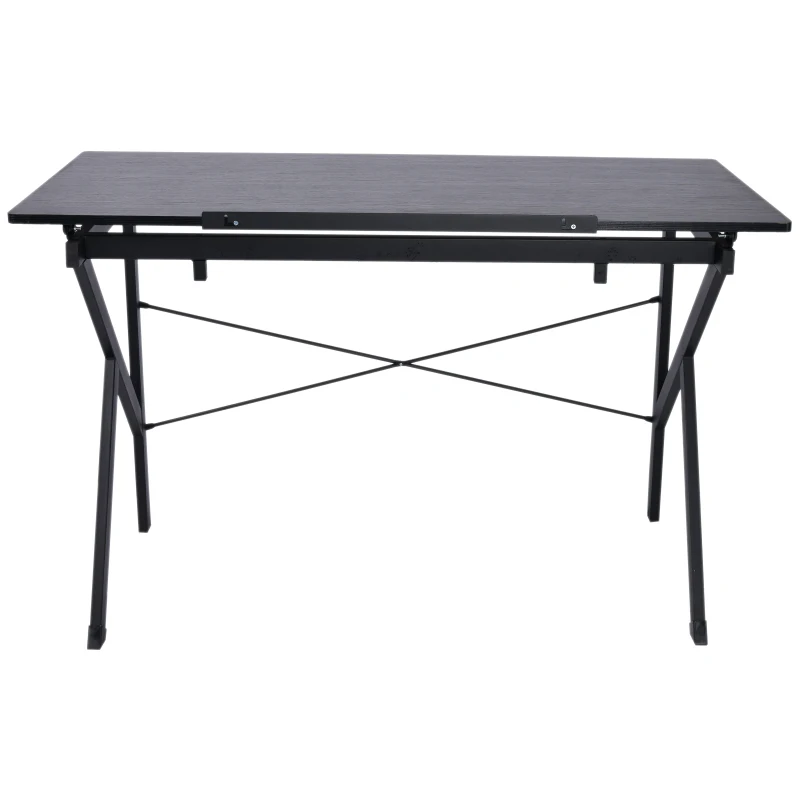 HomCom Wood Adjustable Folding Tilt-Top Art Drawing Drafting Table - Black