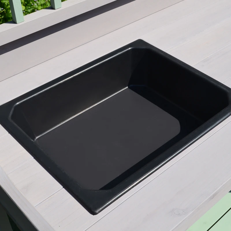 Outsunny Outdoor Rustic Wooden Potting Bench Garden Planting Table with Storage